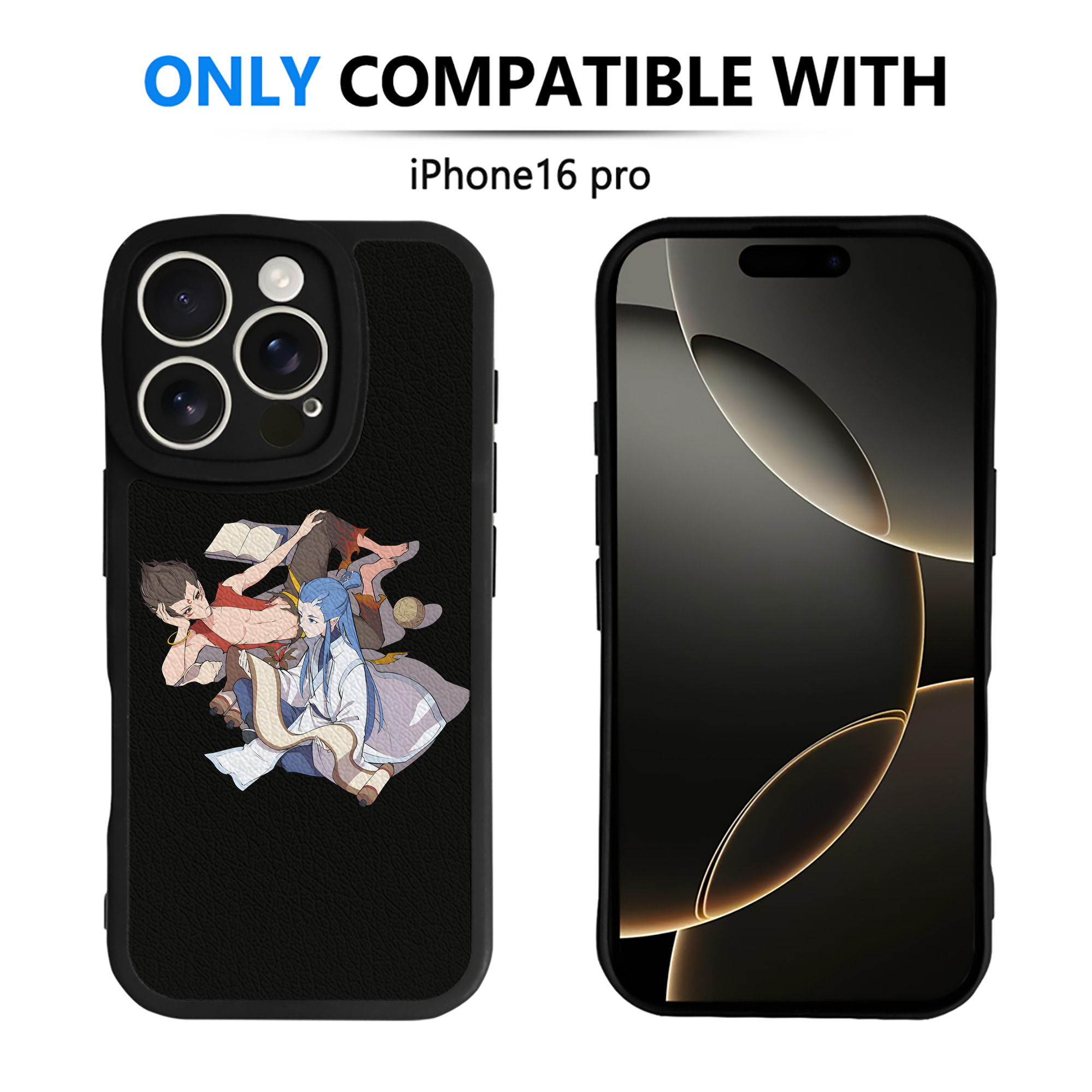（画像用） Ne Zha 2 ナタ 魔童の大暴れ 【iPhone 16シリーズ対応】シリコンスマホケース（レザー調） 材質：シリコン